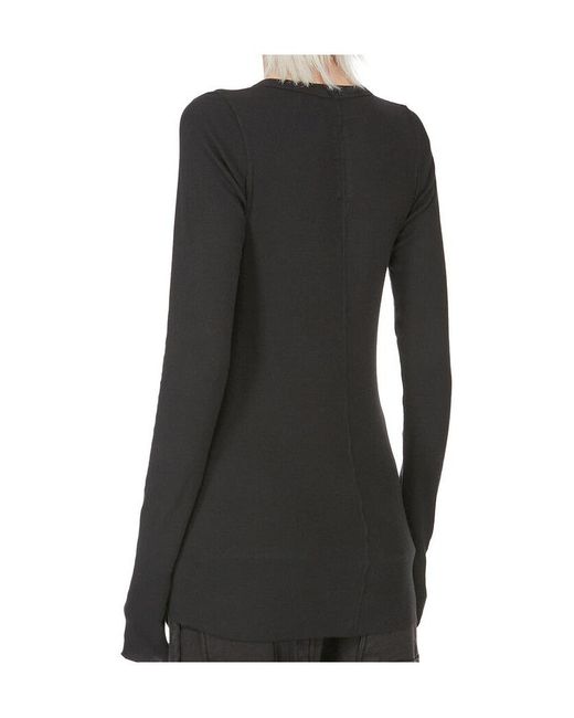 Rick Owens Black Long-Sleeve T-Shirt