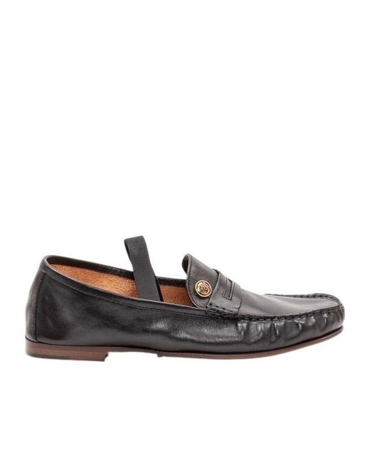 Versace Multicolor Medusa Ruched Loafers