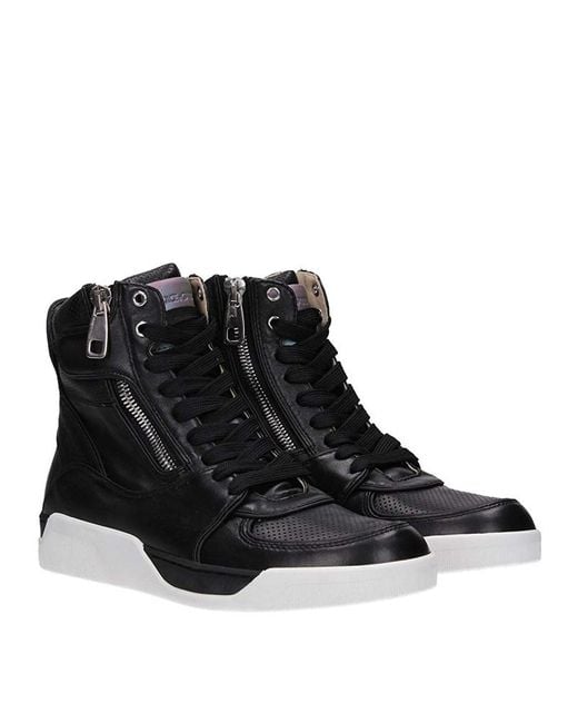 Dolce & Gabbana Black High-Top Strap Casual Shoes