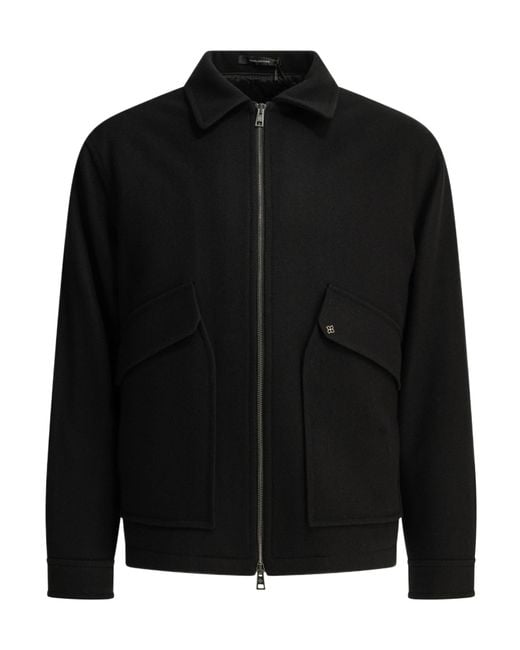 Tagliatore Black 'Adams' Short Coat for men