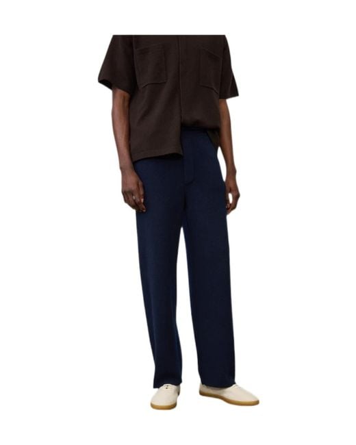 Lisa Yang Black Parker Cashmere Knitted Wide Leg Trousers for men