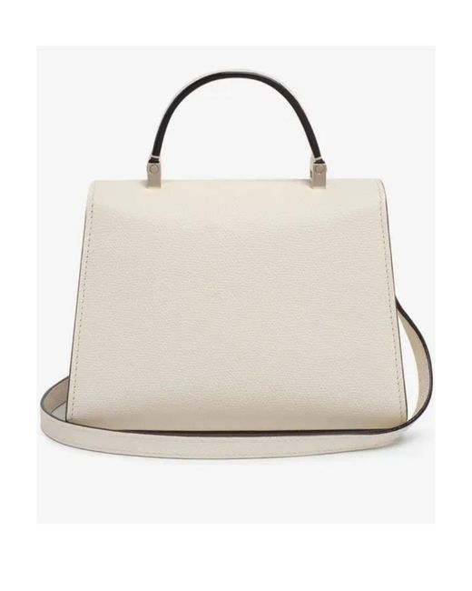 Valextra Natural Iside Foldover Micro Crossbody Bag