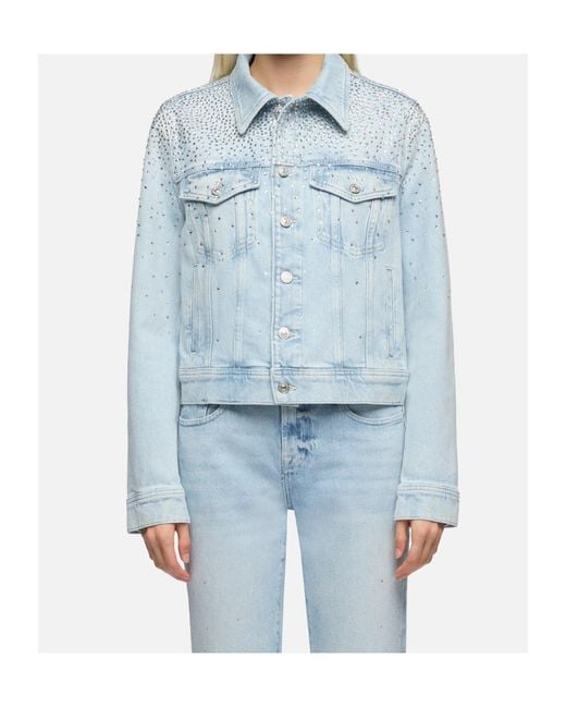 7 For All Mankind Blue Adi Trucker Jacket