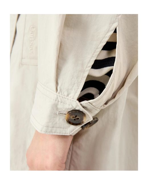 Barbour Natural Layla Belted Trench Coat