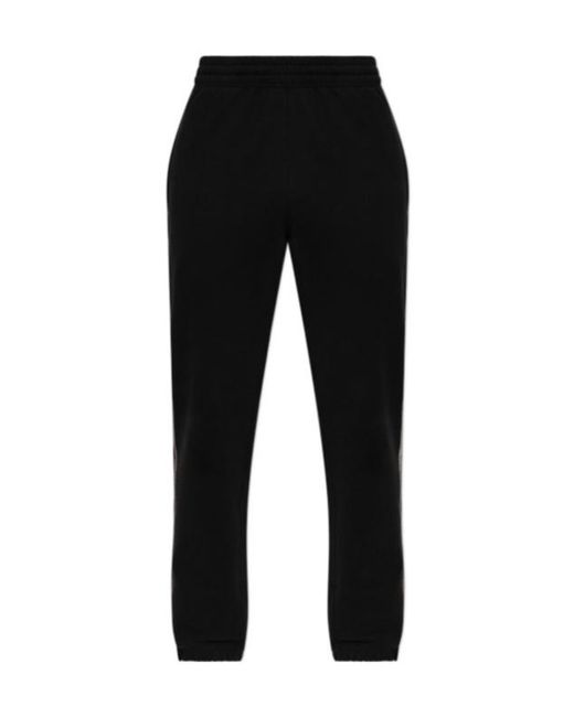 Burberry Black Sid Side-Stripe Joggers for men