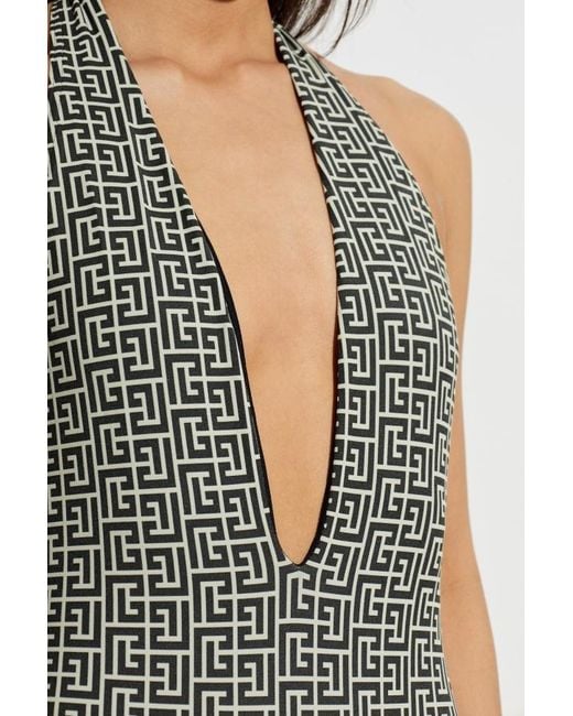 Balmain Gray One-Piece
