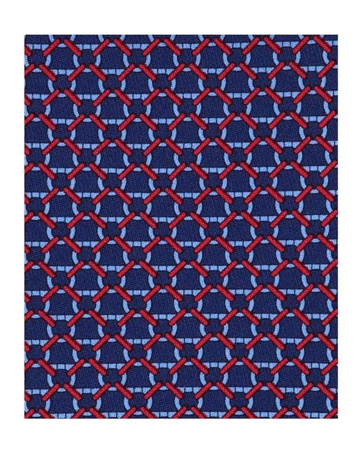 Ferragamo Purple Link Print Silk Tie for men