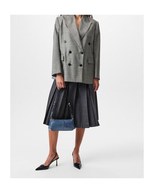 Prada Gray Double-Breasted Blazer