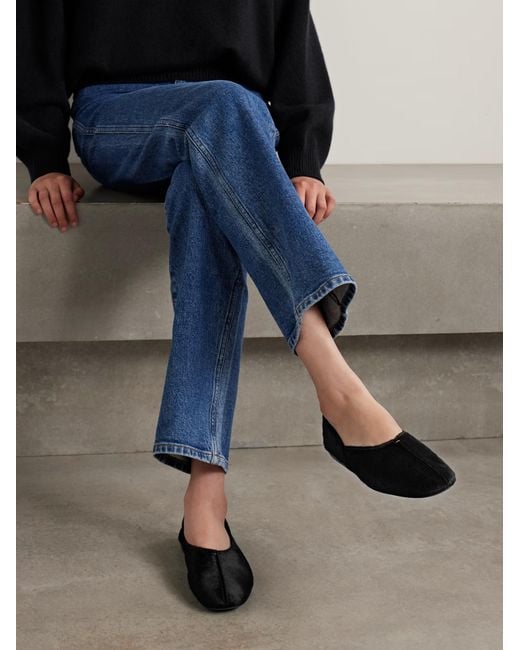 Khaite Black Jane Pointed Ballet Flat