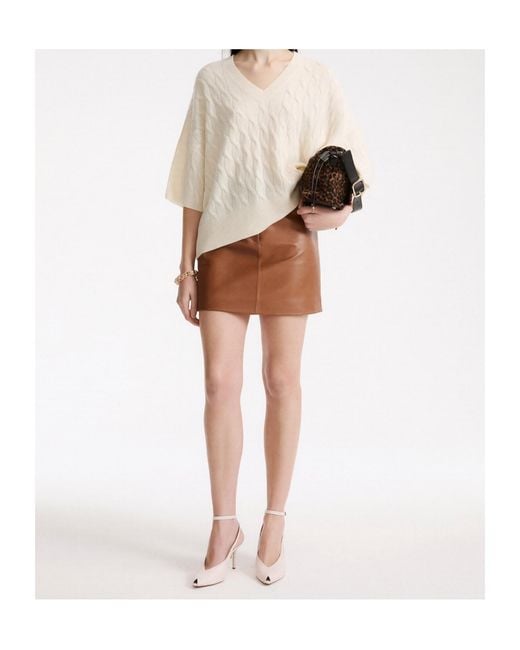 Marella White V-Neck Knit Sweater