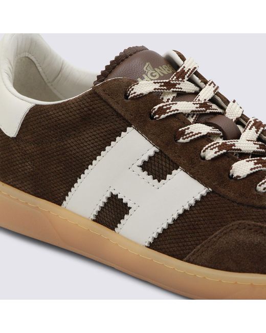 Hogan Brown Cool Round Toe Sneakers
