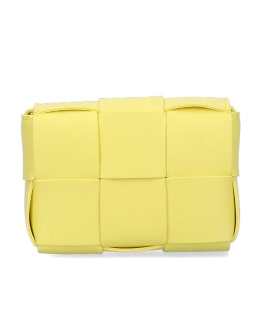 Bottega Veneta Yellow Mini Intreccio Cross-Body Bag