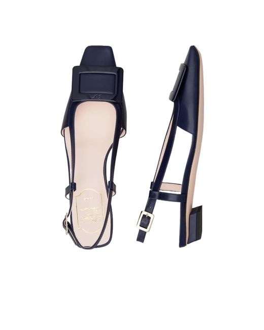 Roger Vivier Blue Belle Vivier Slingback Ballerinas