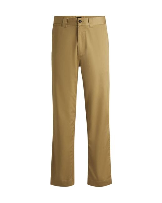 Boss Natural Belt Loops Slacks for men