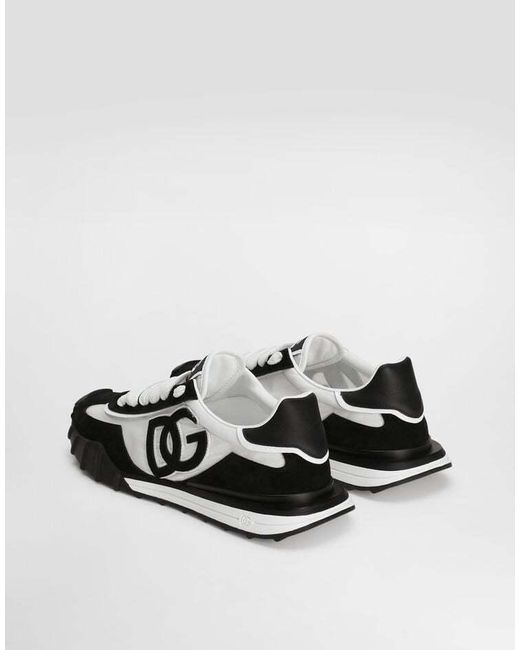 Dolce & Gabbana Black Logo Patch Low-Top Sneakers for men