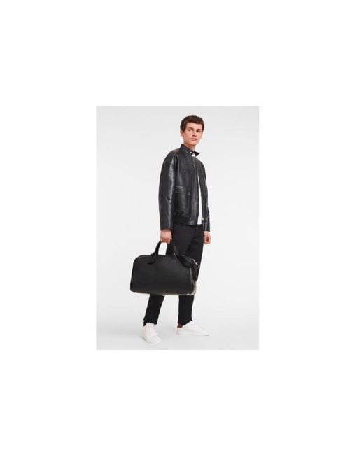 Longchamp Black Logo Travel Bag for men