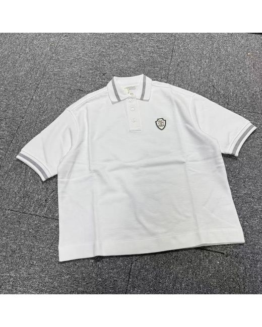 Brunello Cucinelli White Short-Sleeved Polo Shirt