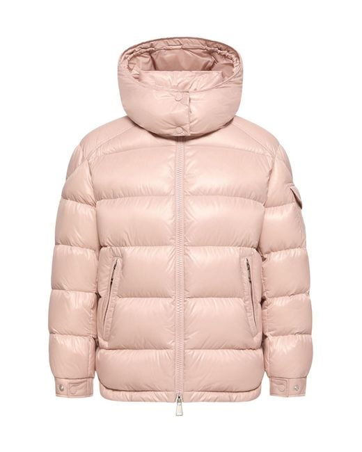 Moncler Pink Long-Sleeved Down Jacket