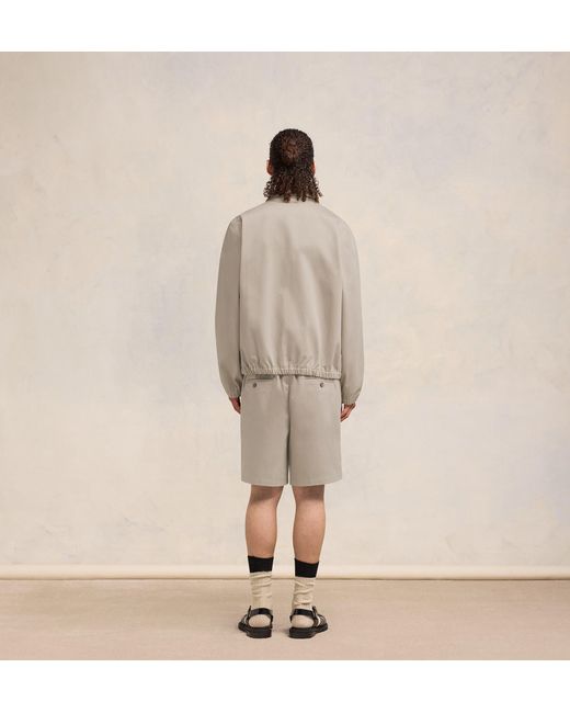 AMI Natural Long-Sleeved Zipped Bomber Jacket for men