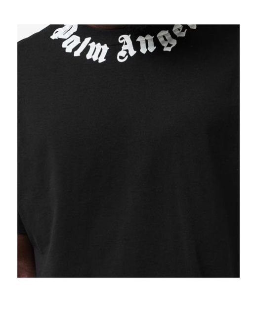 Palm Angels Black Logo Short-Sleeved T-Shirt for men