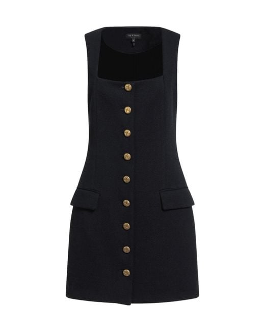 Rag & Bone Black Plain Colour Short Dresses