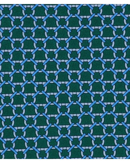 Ferragamo Blue Link Print Silk Tie for men