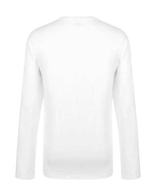 Polo Ralph Lauren White Long Sleeve Round Neck T-Shirt for men