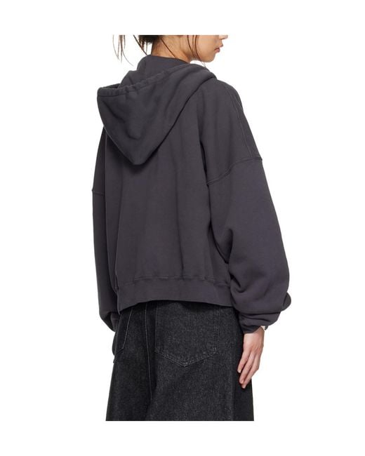 Lu'u Dan Black Washed Zip Hoodie