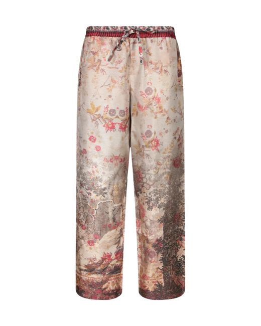 Pierre Louis Mascia Natural Elastic Waist Casual Pants
