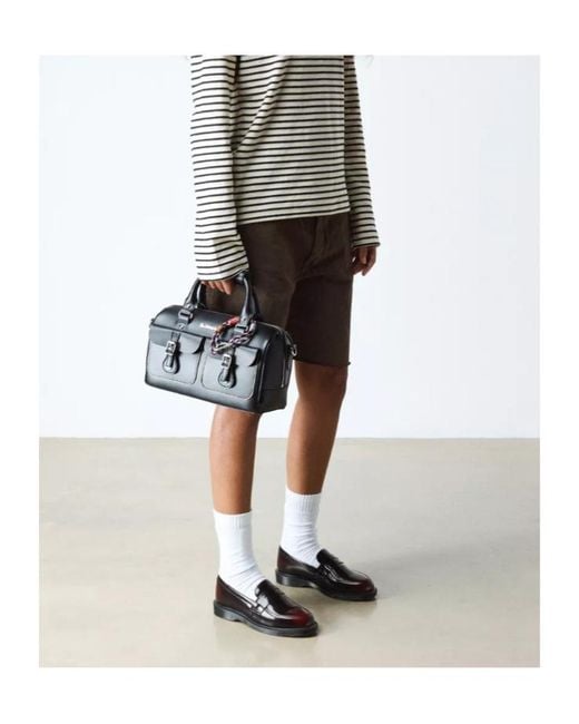 Dr. Martens Black Penny Slip On Loafers for men