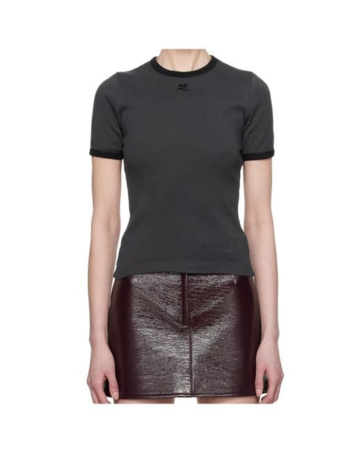 Courreges Blue Courrèges Heritage Crewneck T-Shirt