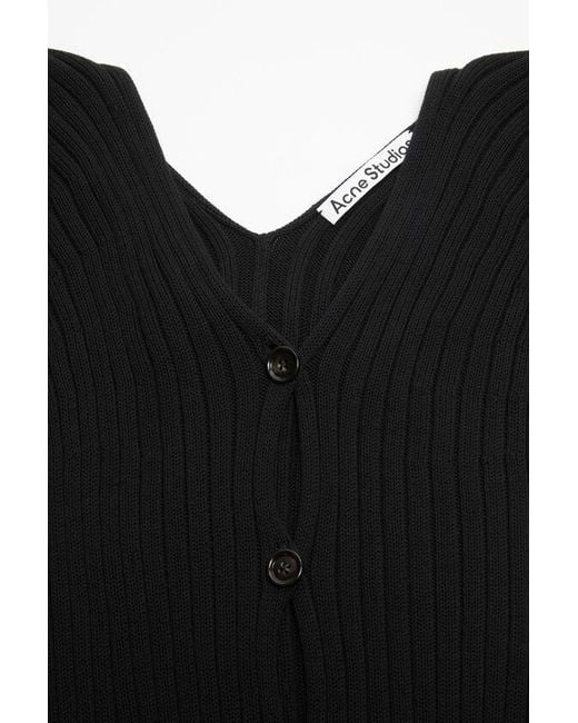 Acne Black Cotton Cardigan