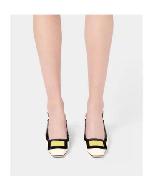 Roger Vivier Multicolor Escarpins Slingback Belle Vivier En Cuir Verni