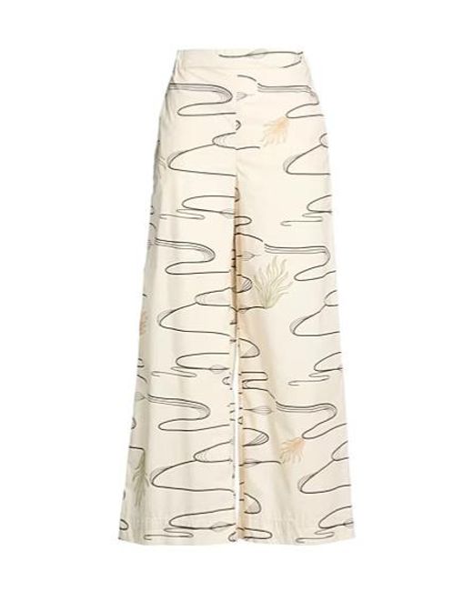 Max Mara Natural High-Waisted Loose Colored Trousers