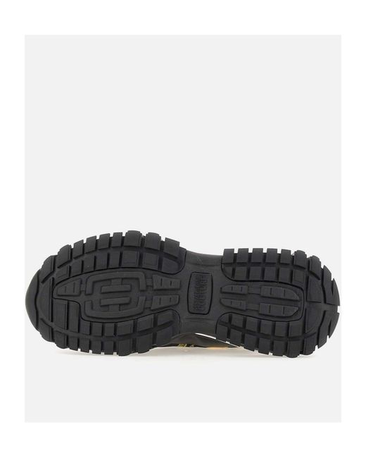 Versace Jeans Black Barocco-Print Sneakers for men