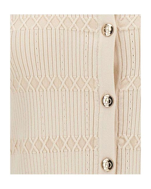 Liu Jo White Flounces Cardigan