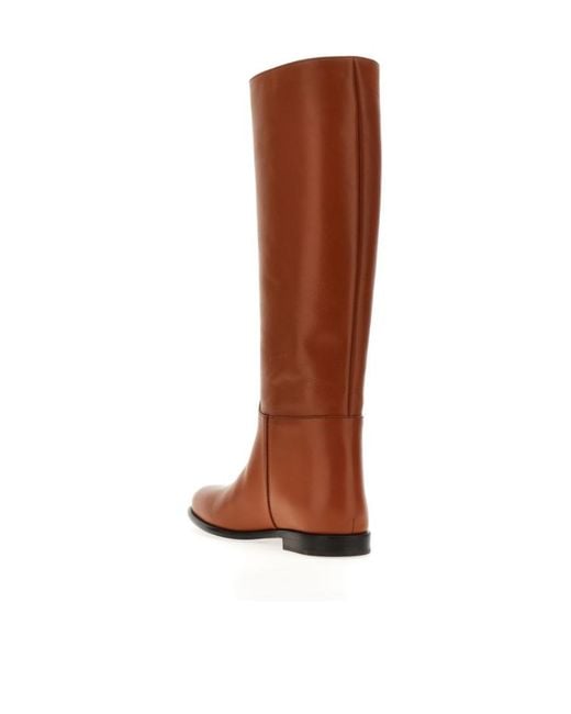 Etro Brown Almond-Toe Riding Boots