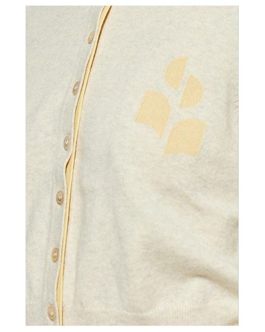 Isabel Marant White Isabel Marant Étoile Lona Crewneck Cardigan