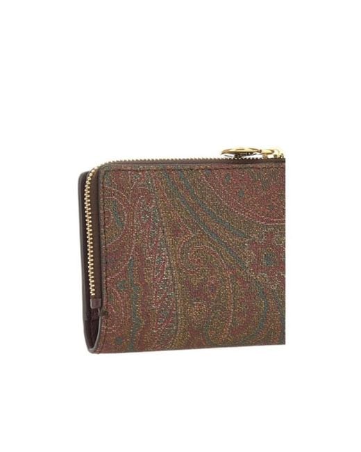 Etro Brown Arnica Bi-Fold Wallet