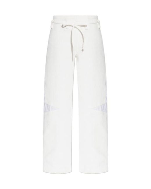 Tory Burch White Straight Leg Pants