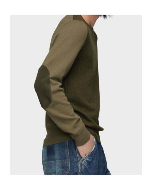 Maison Margiela Green Two-Tone Knitted Jumper for men