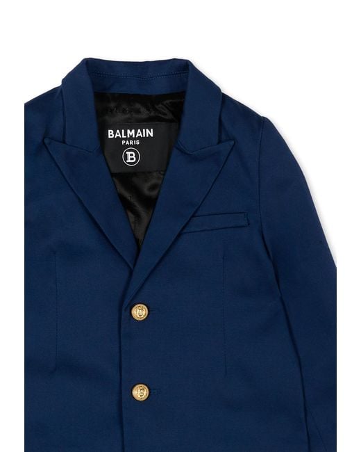 Balmain Blue Button Blazer