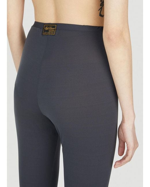 Raf Simons Blue Elasticated Waist Slim-Cut Stretch Leggings
