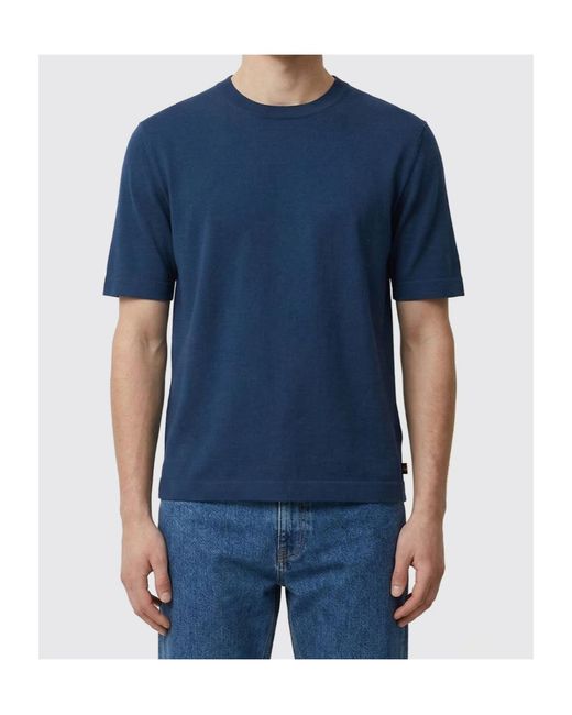 K-Way Blue Combe Knit Pullover for men