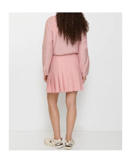 Burberry Pink Pleated Stretch Mini Skirt