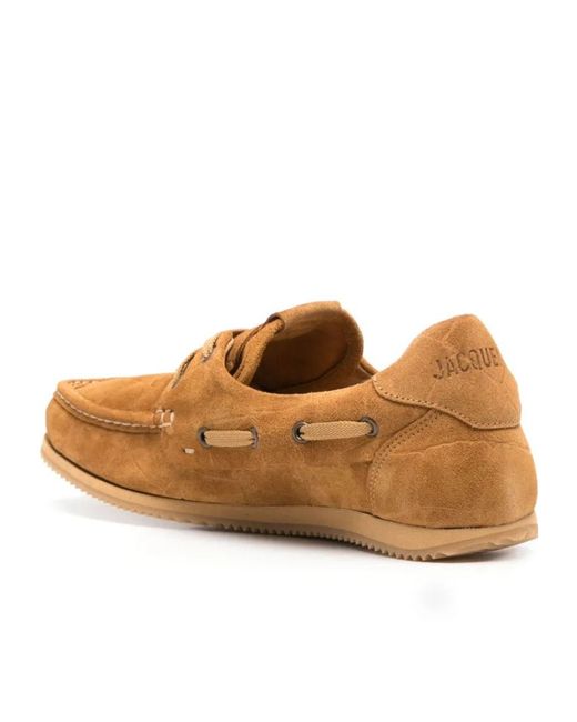 Jacquemus Brown Les Batto Square Toe Boat Shoes