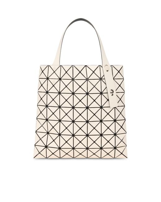 Issey Miyake White Lucent Geometric Tote Bag