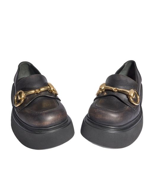 Gucci Black Chunky Loafer With Horsebit