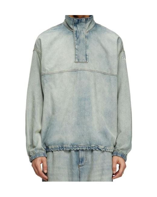 DIESEL Blue D-Flow Sweatshirt for men