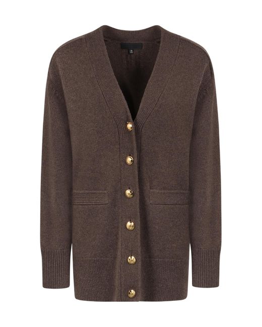Nili Lotan Brown Jaycee Wool Blend Cardigan